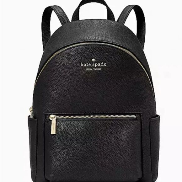 Kate Spade Leila Dome Backpack Black Pebbled Leather K8155 NWOT $399 Retail - Picture 3 of 9